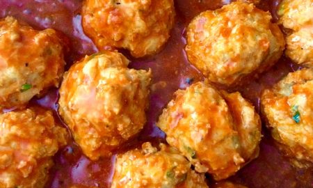 Low Carb Keto Friendly Buffalo Chicken Meatballs